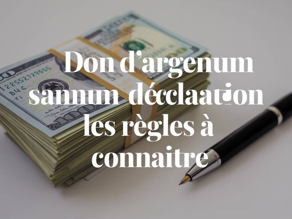 Don d'argent maximum sans déclaration : les règles à connaître